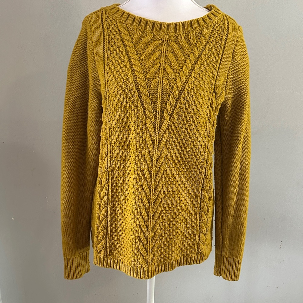 Banana Republic Golden Cable Knit Sweater